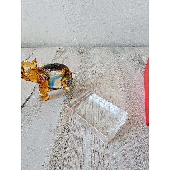 Kalifano elephant carved crystal statue figurine new unique good luck decor - Picture 10 of 10
